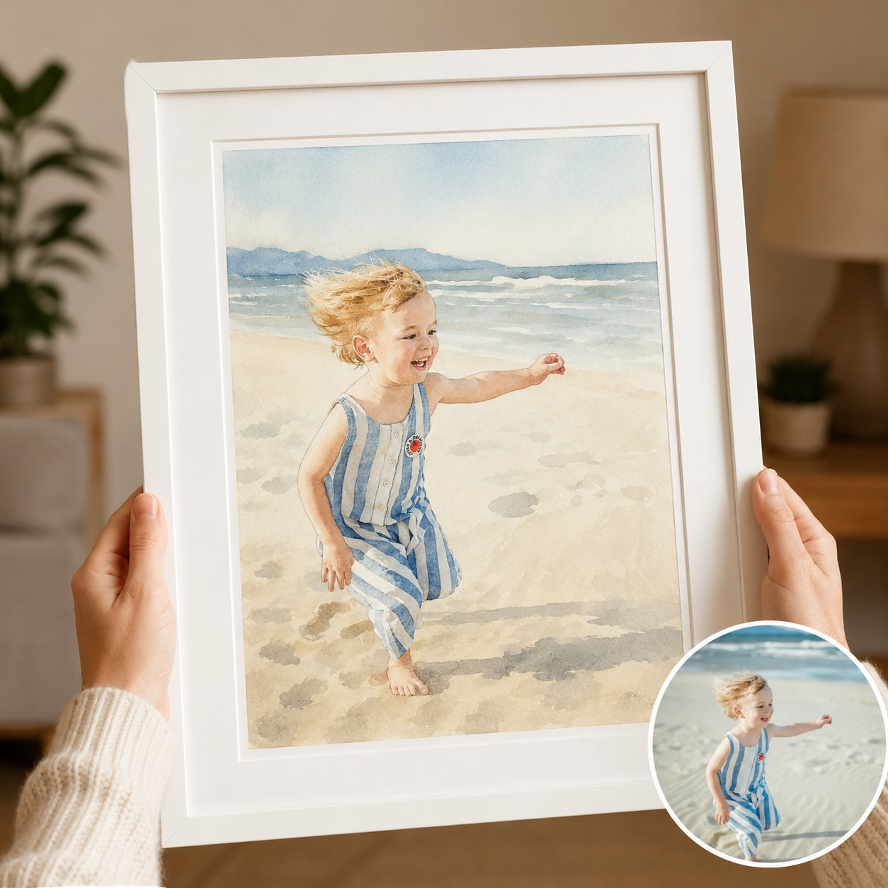Framed Watercolour Portrait
