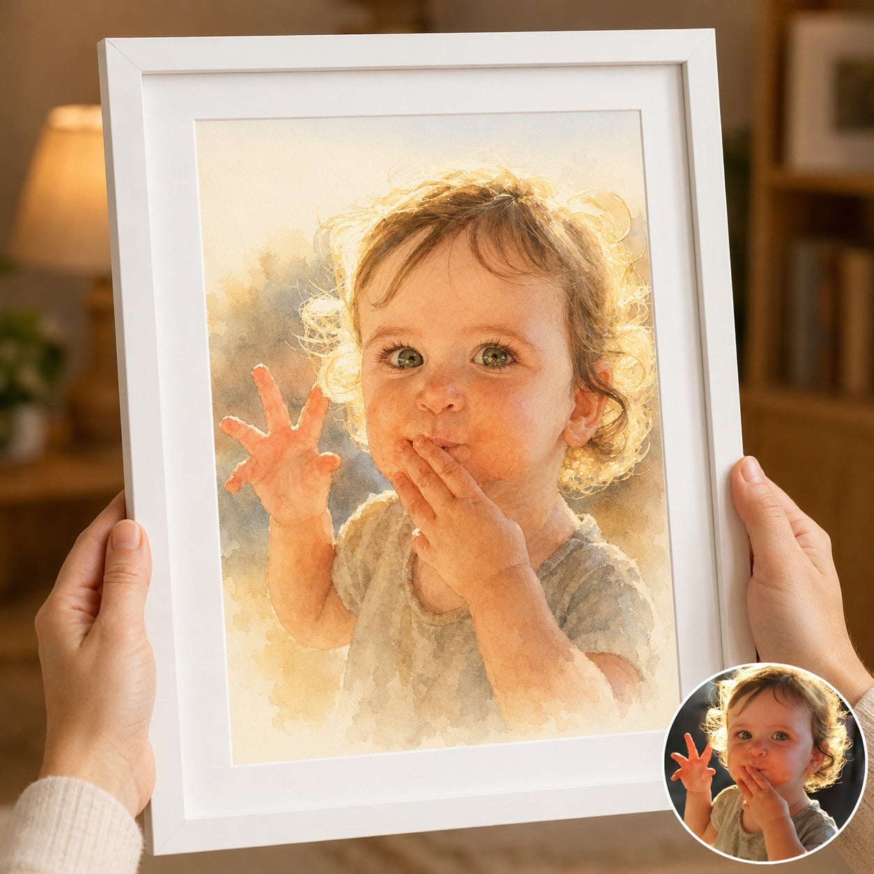 Framed Watercolour Portrait