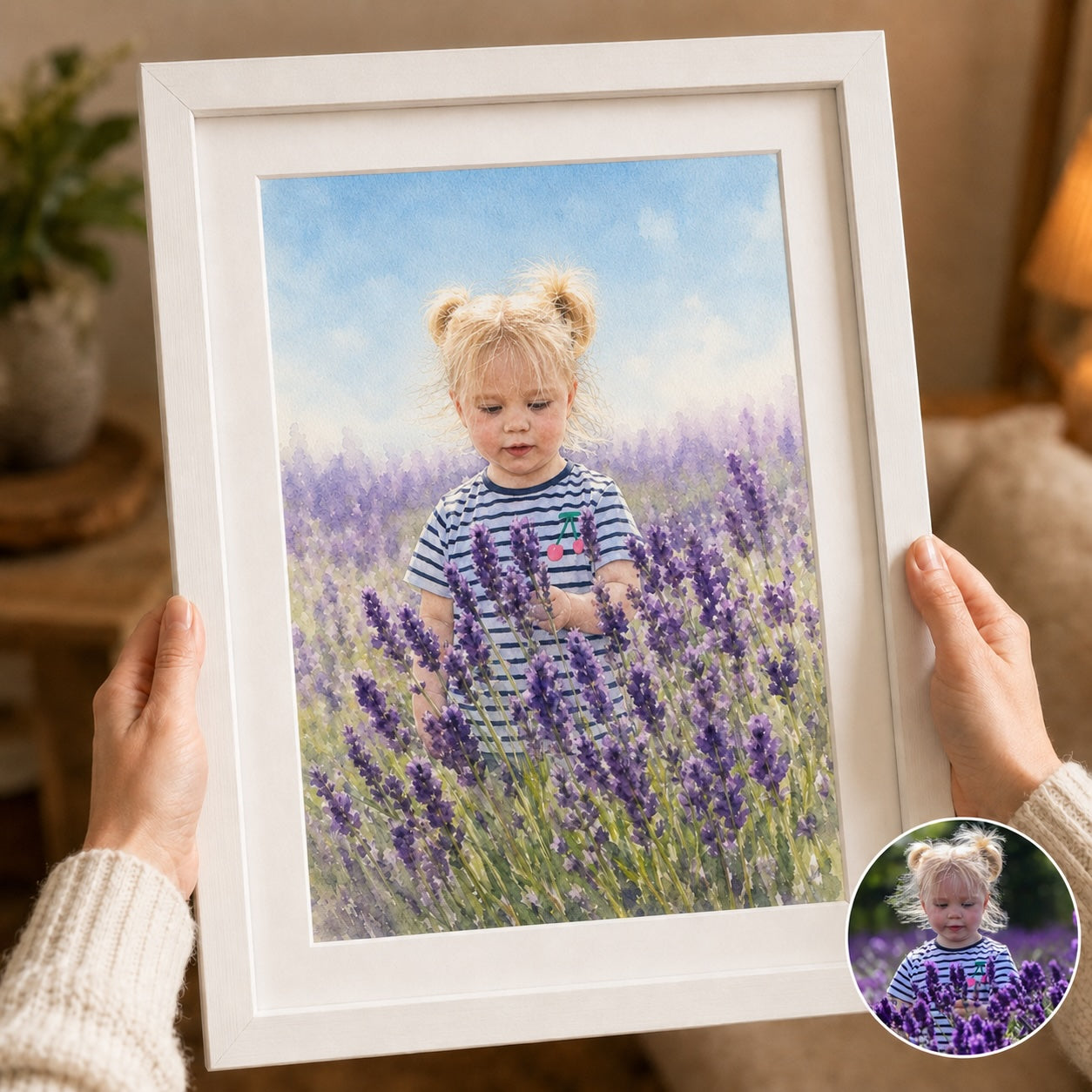 Framed Watercolour Portrait