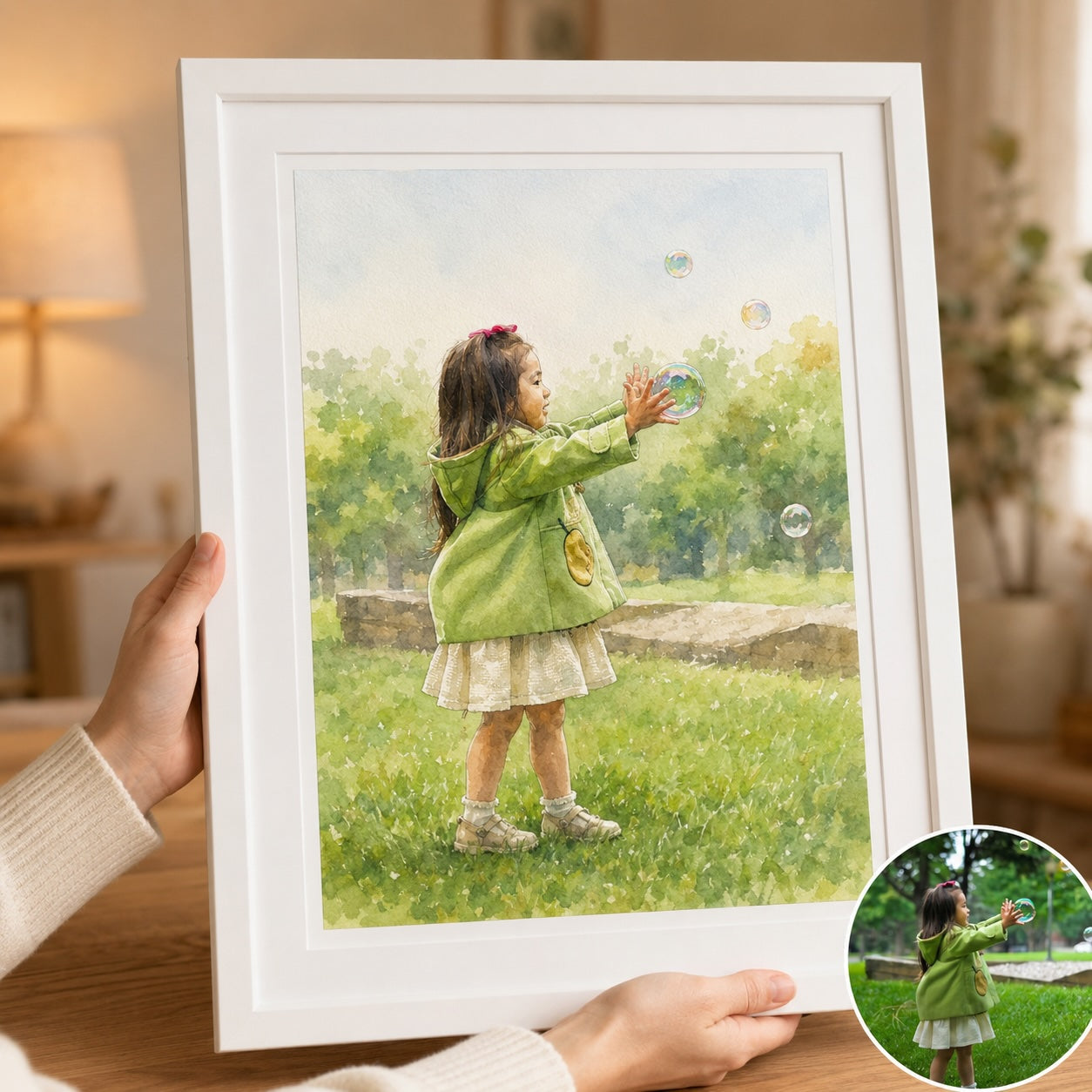 Framed Watercolour Portrait